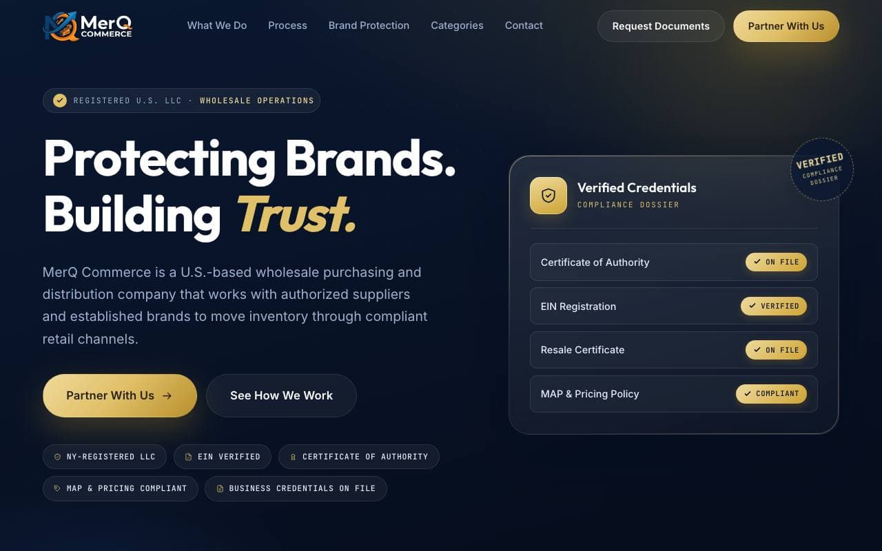 MerQ Commerce product interface